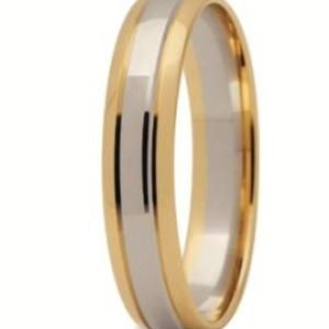 Obrączka z żółtego i białego złota ST-239ZB-k