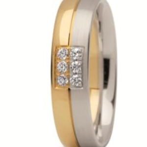 Obrączka z żółtego i białego złota ST-259ZB-k