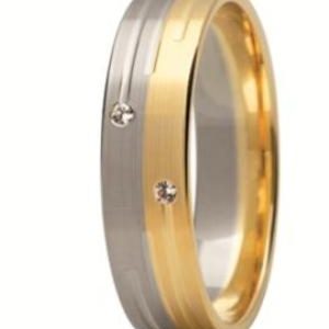 Obrączka z żółtego i białego złota ST-225ZB-k