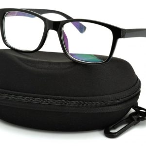 Okulary z filtrem Antyrefleksyjne zerówki Nerdy prostokątne DR-111-C1
