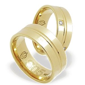 Obrączka z żółtego złota ŁS-05Z-m