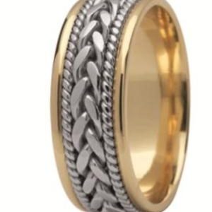 Obrączka z żółtego i białego złota ST-134ZB-m