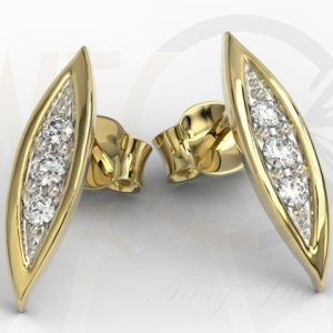 Zestaw pierścionek kolczyki i wisiorek z żółtego złota z brylantami AP-97Z-R