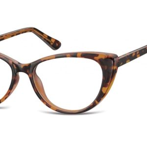Okulary oprawki korekcyjne Kocie Oczy zerówki Sunoptic CP138A jasna panterka