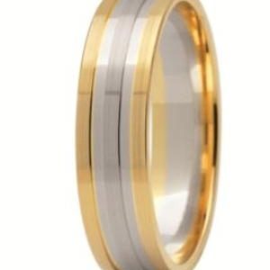 Obrączka z żółtego i białego złota ST-231ZB-m
