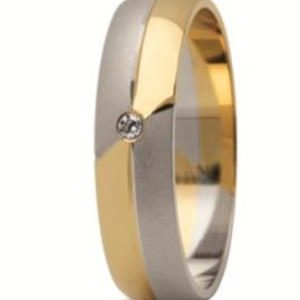 Obrączka z żółtego i białego złota ST-76ZB-m