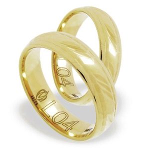 Obrączka z żółtego złota ŁL-04Z-light-k
