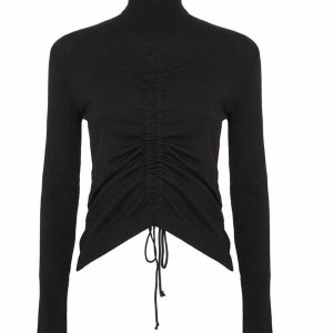 DZIANINOWY GOLF Z MOŻLIWOŚCIĄ DRAPOWANIA