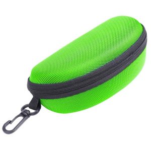 Etui na okulary futerał na zamek z karabińczykiem kolor zielony