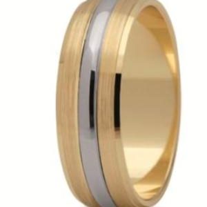 Obrączka z żółtego i białego złota ST-146ZB-m