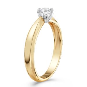 Pierścionek z żółtego i białego złota z cyrkonią, model AP-3630ZB-C