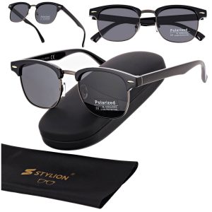 Okulary przeciwsłoneczne z polaryzacją POL-5061B czarny/grafit