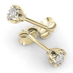 Kolczyki z żółtego złota z brylantami BPK-2120Z