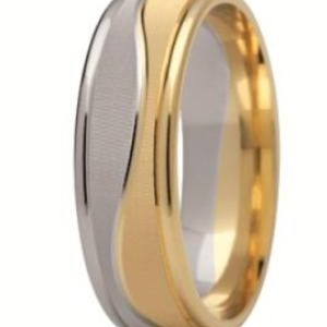 Obrączka z żółtego i białego złota ST-199ZB-k