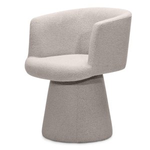 Obrotowy fotel Yato boucle, szarobeżowy