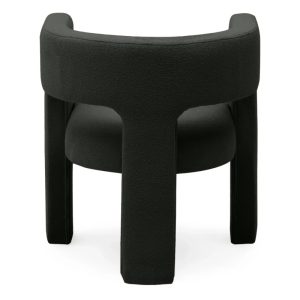Fotel tapicerowany Alpah czarny, boucle