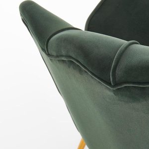 Fotel wypoczynkowy tapicerowany zielony Amorinito