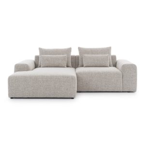 Narożnik modułowy Bastia, obłe kształty, lewostronny