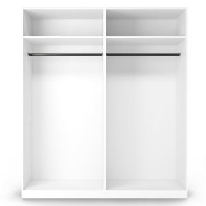 Korpus/wnętrze szafy Neroli z 2 drążkami i 2 półkami 182,2 cm, biały