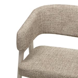 Krzesło tapicerowane Kobe szarobeżowe, kaszmir