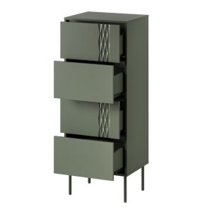 Komoda z szufladami zielona mat 50 cm Aurelia