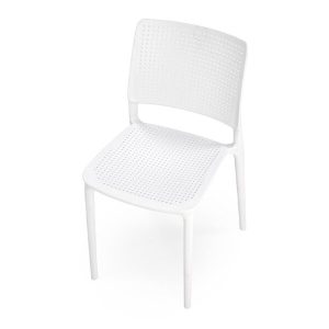 Krzesło ogrodowe plastikowe białe K514