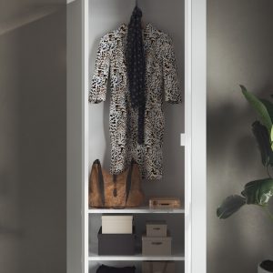 Szafa do przedpokoju biała połysk 78 x 187 cm Basic