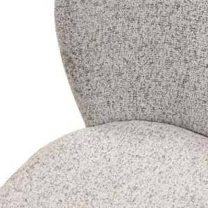 Krzesło tapicerowane Nerisa, szarobeżowe/orzech, drewniane nóżki