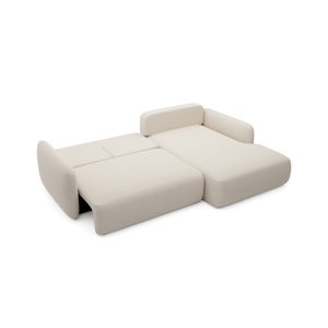 Narożnik rozkładany Mossa z pojemnikiem, prawy/lewy, obłe kształty