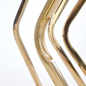 Stolik kawowy okrągły szklany lustro / złoty połysk 90 cm Afina