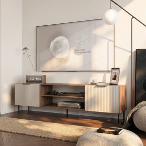 Szafka RTV kaszmir / orzech warmia mat 180 cm Reno