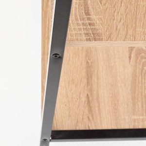 Regał na książki czarny / dąb sonoma mat 34 x 32 x 148 cm Narvik