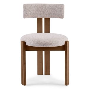 Krzesło do jadalni Matteo, beżowo-kremowe/brązowe