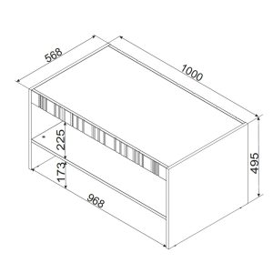 Stolik kawowy prostokątny beżowy mat 100 x 57 cm Milo