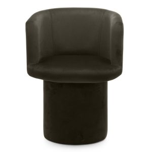 Fotel obrotowy Hako welurowy, ciemnobrązowy, gorzka czekolada