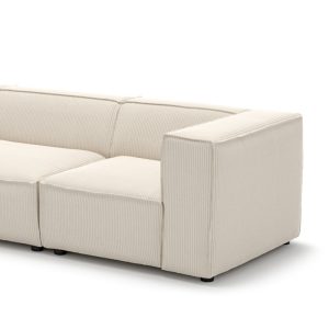 Narożnik modułowy Modularis 290 cm, jasnobeżowy sztruks, lewostronny