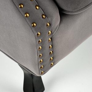 Fotel wypoczynkowy velvet szary Titan