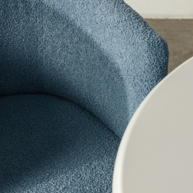 Obrotowy fotel Yato boucle, niebieski