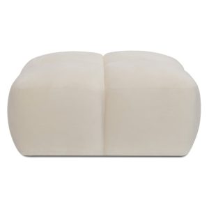 Puf do sofy modułowej Lou, obłe kształty