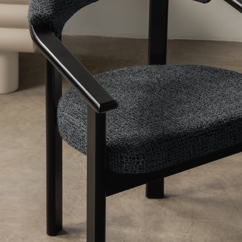 Krzesło do jadalni Maris, czarne, drewno bukowe