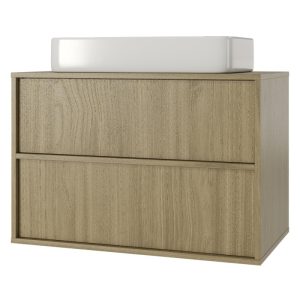 Szafka pod umywalkę nablatową Mossy, 80 cm, dąb perłowy