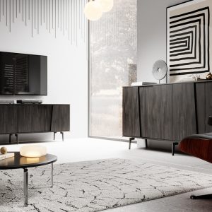 Komoda z drzwiami sosna czekoladowa 200 cm Velar