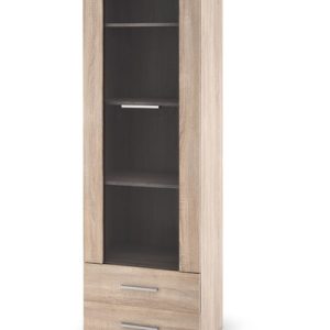 Witryna jednodrzwiowa z szufladami dąb sonoma mat 40 x 200 cm Lima