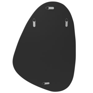 Lustro wiszące w czarnej ramie Libia, 76x51 cm, nieregularny kształt