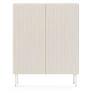 Komoda dwudrzwiowa Muti 98,6 cm, kaszmirowa, ryflowana