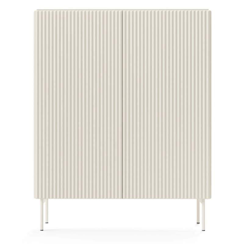 Komoda dwudrzwiowa Muti 98,6 cm, kaszmirowa, ryflowana