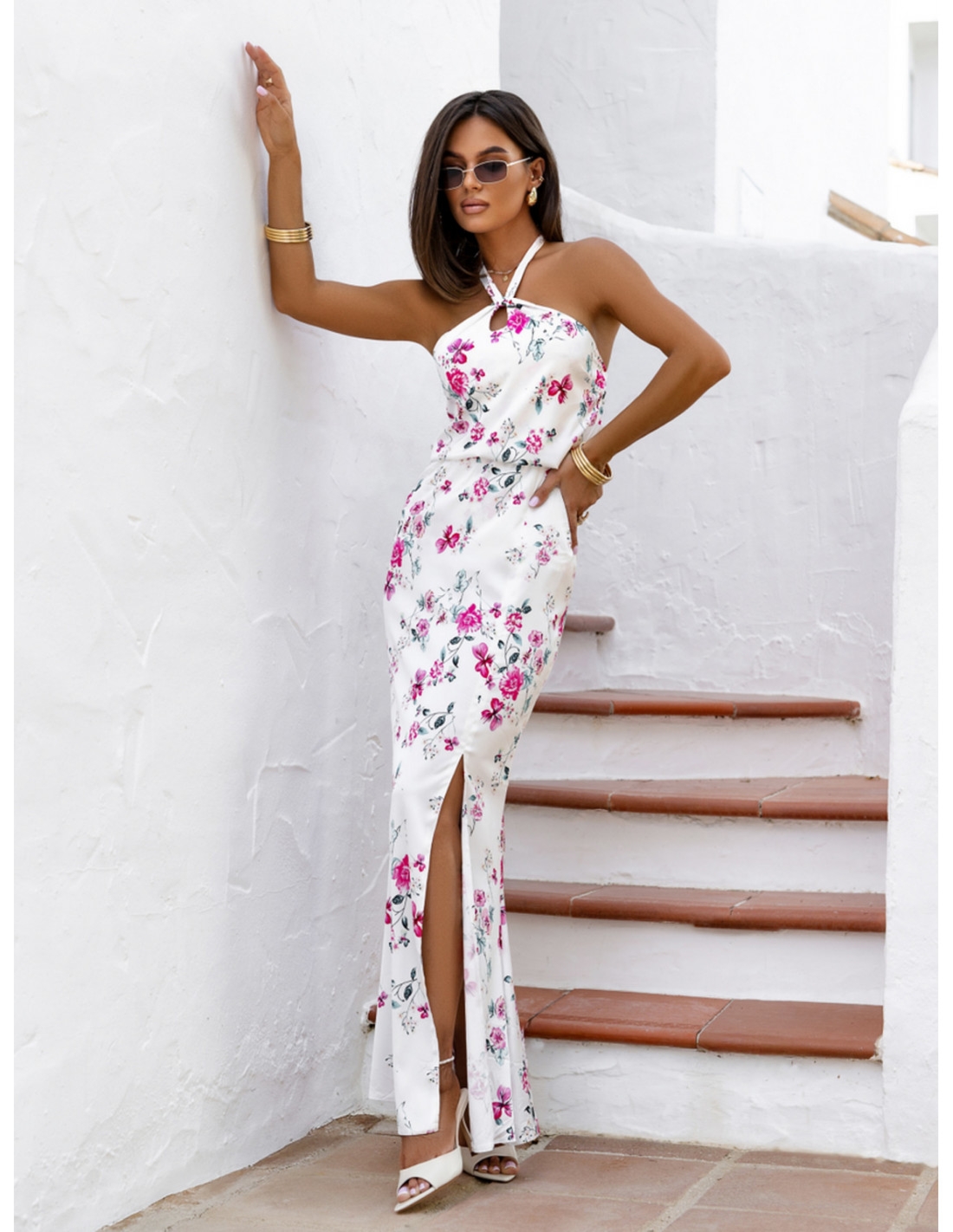 Komplet satynowy top i spódnica AURELIS - wzór 3