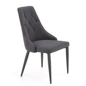 Krzesło do jadalni tapicerowane szare K365