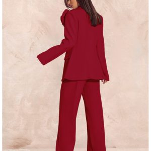 Garnitur z szerokimi spodniami KENZO - bordowy