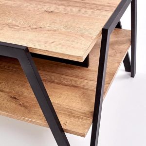 Ława kawowa dąb złoty / czarna mat 113 x 63 cm Volta